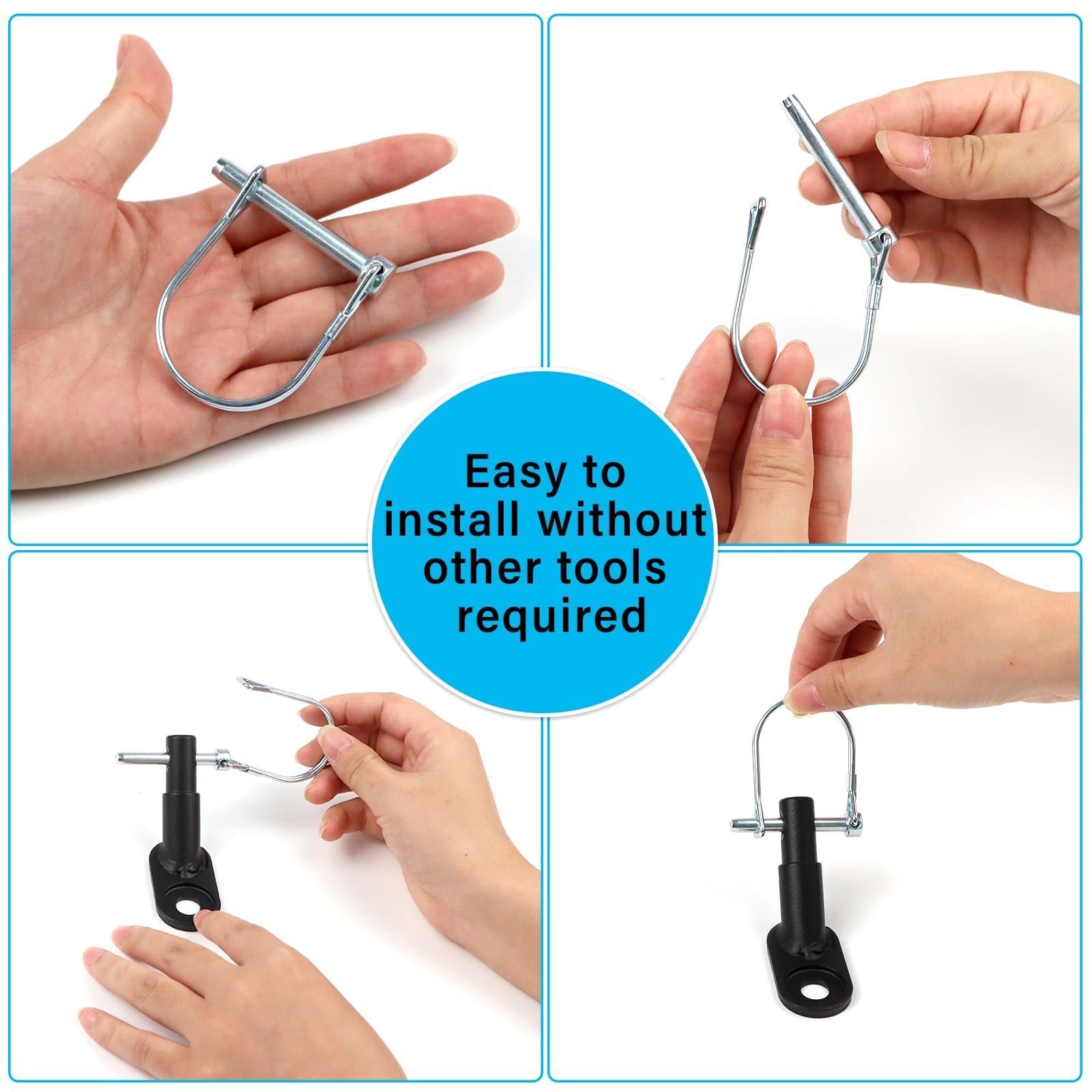 Attacco Per Rimorchio Bici BUOAZR - 2 Pezzi Con Perno Di Bloccaggio, Universale Per Cani E Bambini - Foto 8