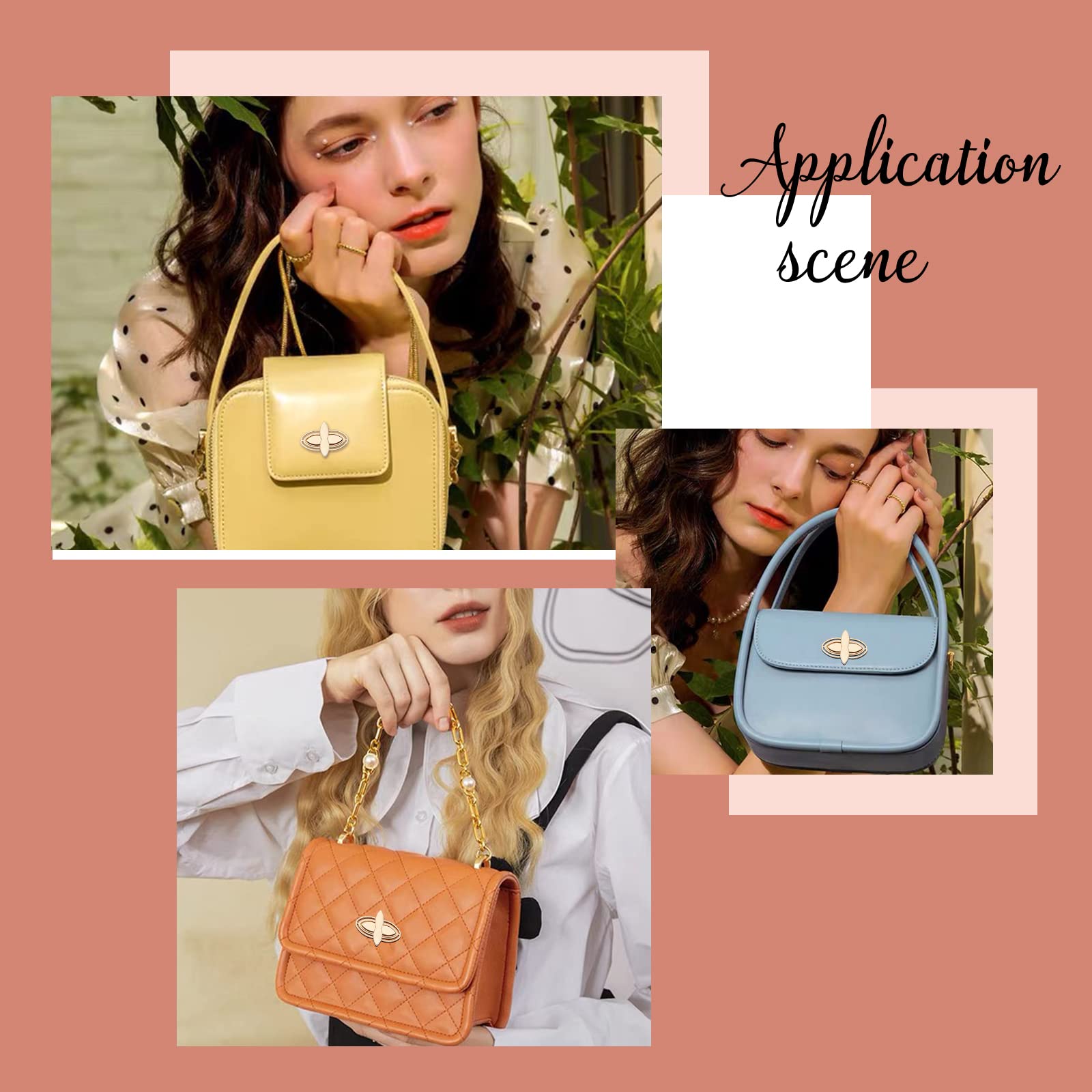 Amazon.co.jp: WADORN 6セット 財布用留め具 差し込みバックル 葉っぱ