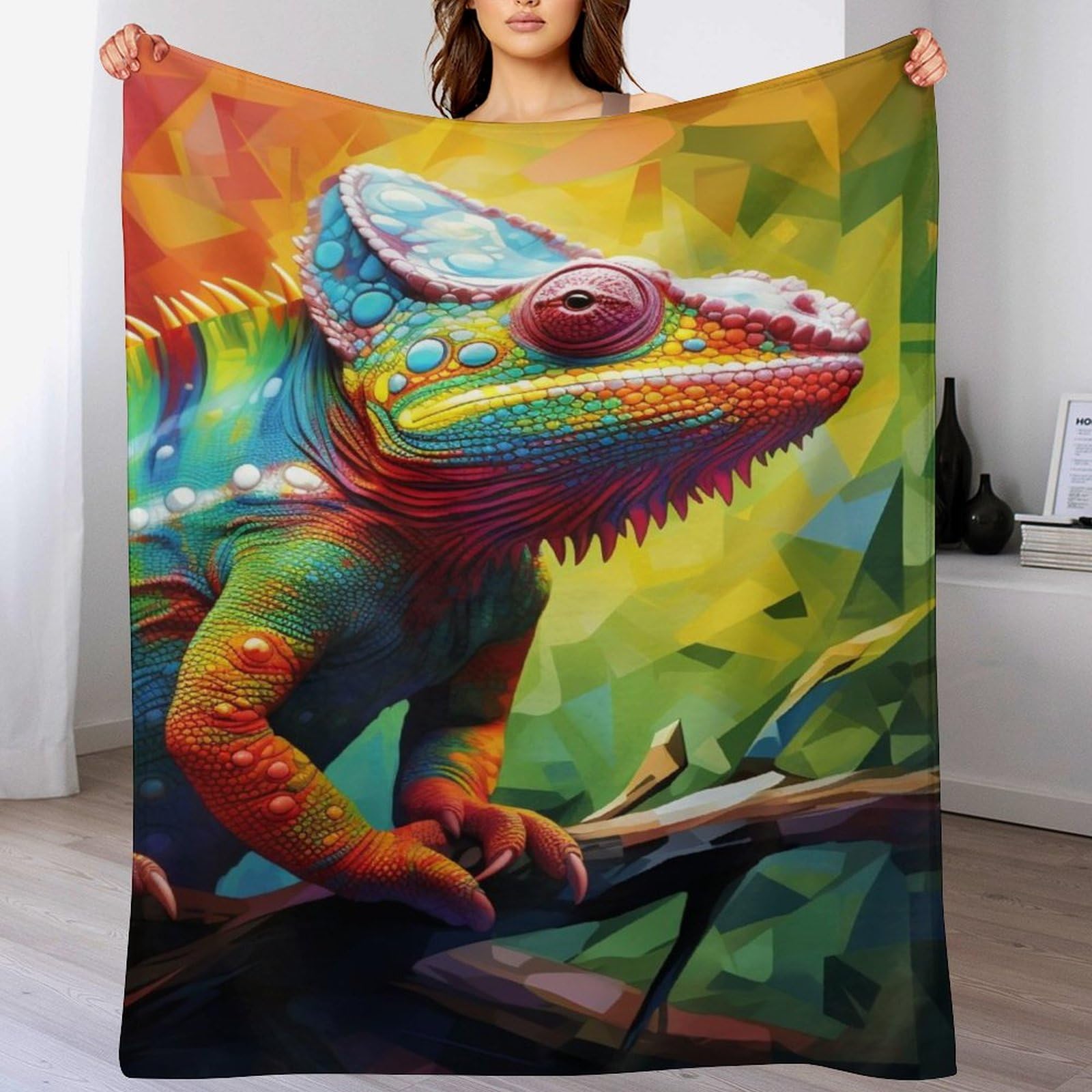 Manta camaleón de sofá para cuatro estaciones tejido suave 180x200 cm