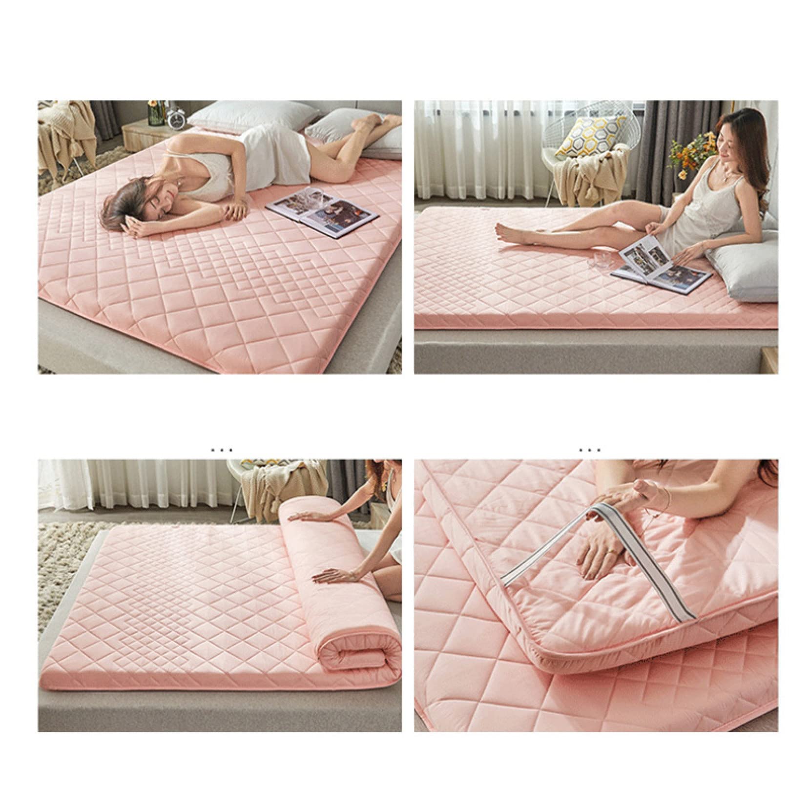 Amazon｜MMLYY ベットパッド シングル ピンク 春夏 洗える 敷パッド 