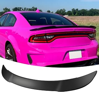 Rear Spoiler Wing Fit for Dodge Charger 2011-2023 Accessories | (for GT, SRT, SXT, SE, R/T, Scat Pack), Matte Black, Clean Look Mods, Aggressive Look, Exterior Upgrade, Easy intallation