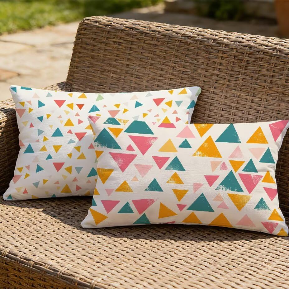 Housse de coussin de jardin 40x80 imperméable et anti-UV blanc