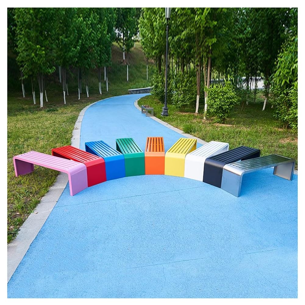 Banc de jardin en acier inoxydable 2-4 places pour porche cour pelouse terrasse