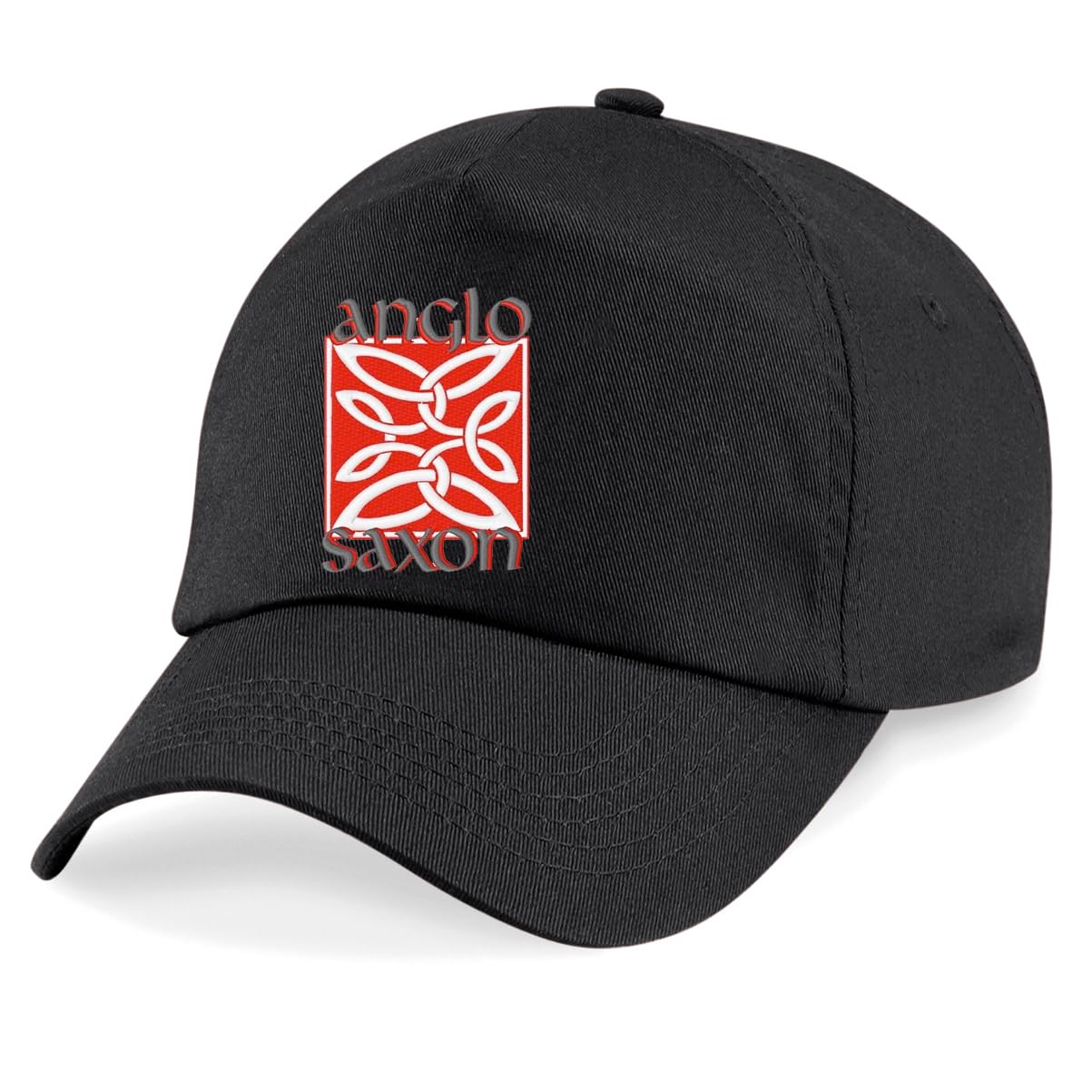 HiViz Kings Anglo Saxon Embroidered Logo Baseball Cap, Pristine Finish (UK, Alpha, One Size, Black)
