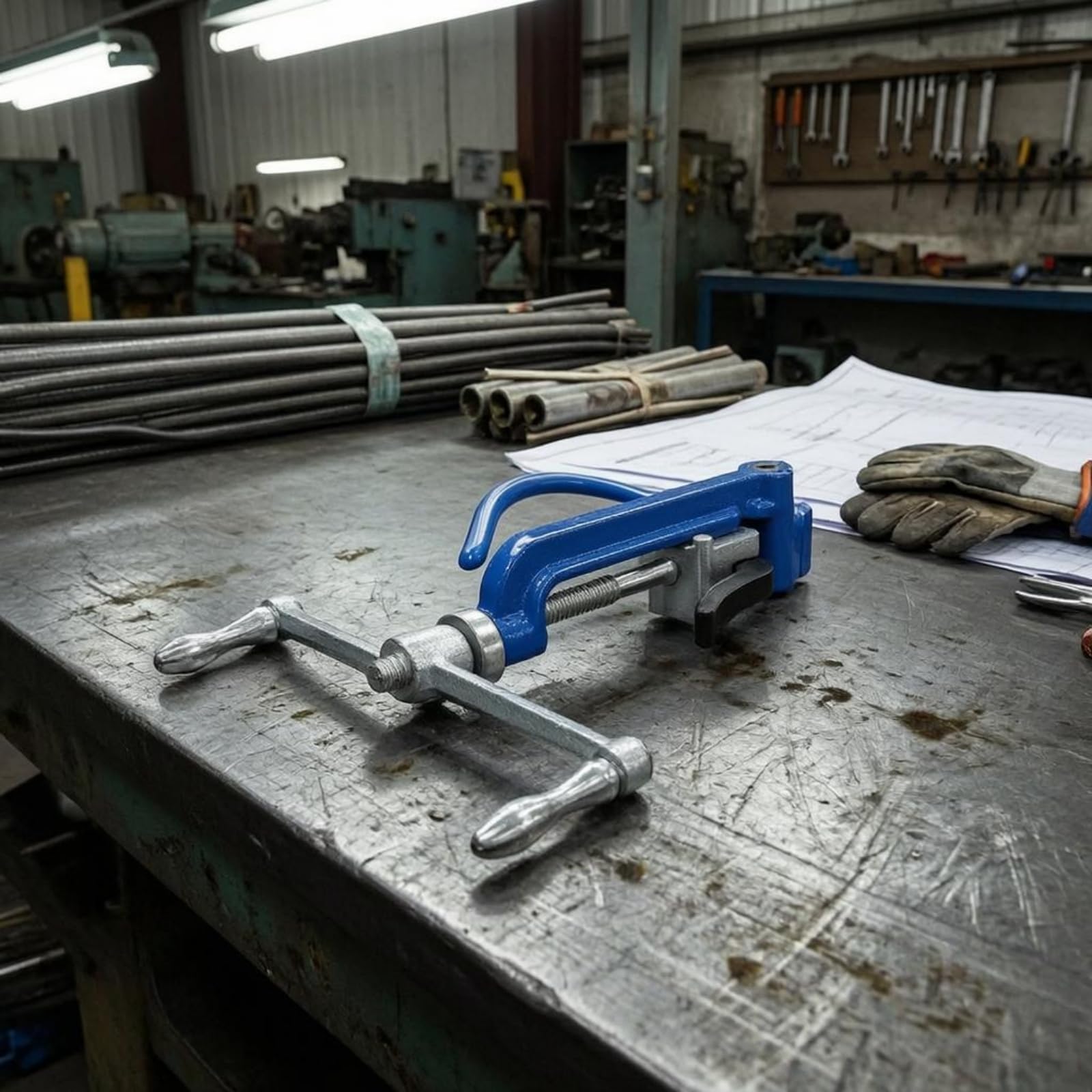 Milageto Máquina de Flejado de Acero Inoxidable Herramienta Manual con Tornillo Tensionador de Correas Cabezal de Sujeción Barra con Aros Funcionamiento