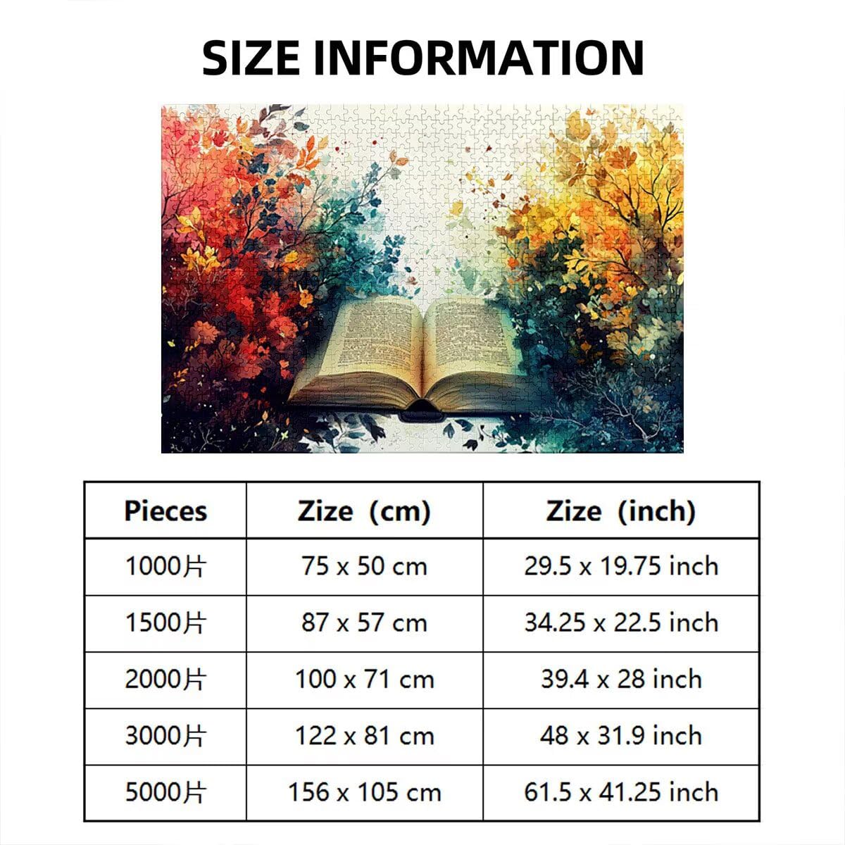 Puzzle 2000 elementów, magiczna książka puzzle dla dorosłych, gra edukacyjna z pudełkiem na prezent dla dorosłych, rodzinne gry edukacyjne, łamacz głowy na Boże Narodzenie, prezent dla kobiet