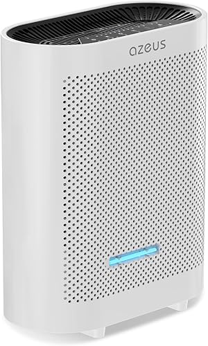 Azeus Purificador de aire True HEPA GL-FS32  Sistema de filtración de 4 etapas, funcionamiento ultrasilencioso y sensor de calidad del aire, ideal