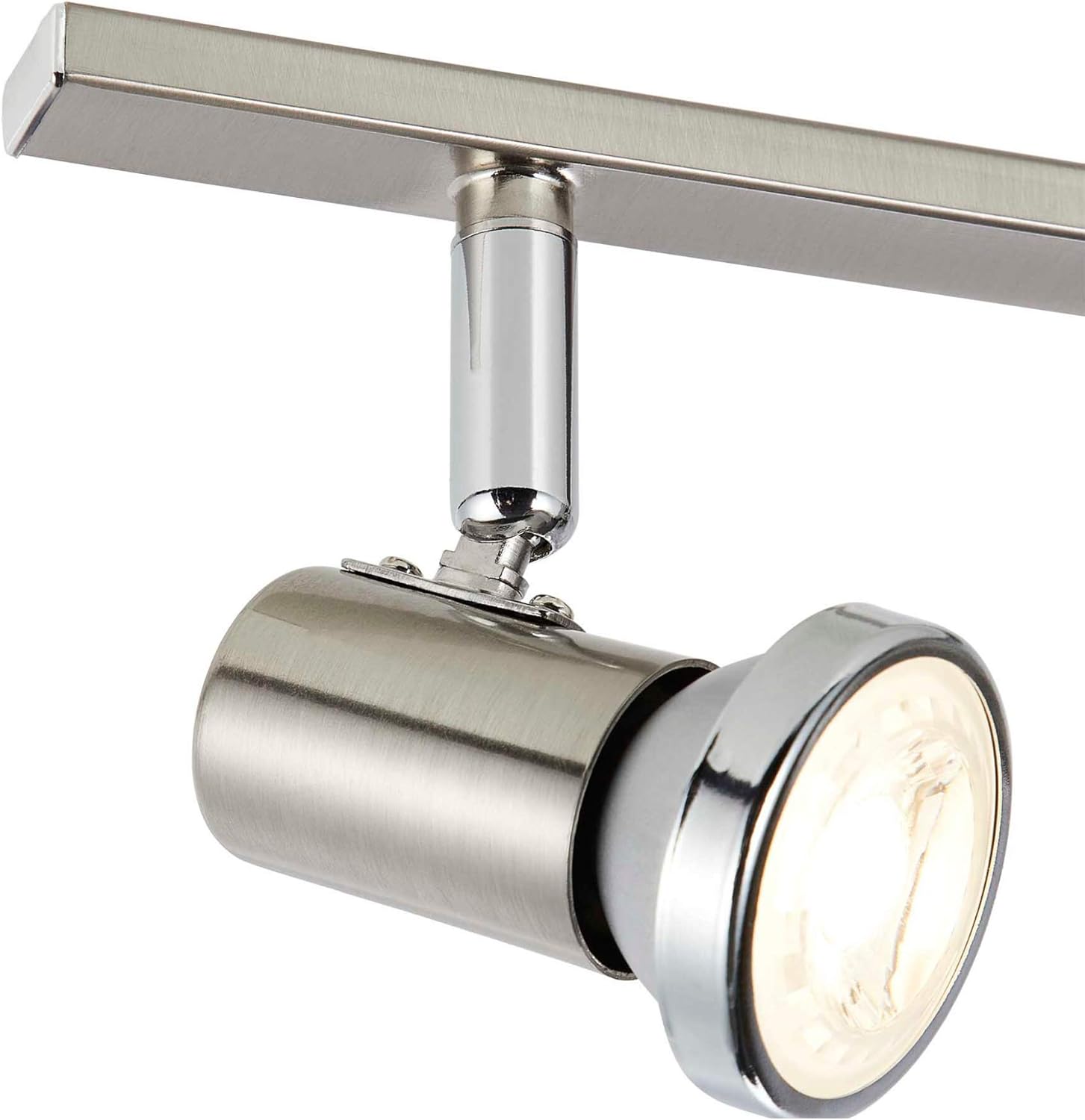 Black Friday - 60% OFF NOMA Track Lighting | Adjustable Ceiling Light Fixture | Perfect for Kitchen, Hallway, Living Room, and Bathroom | Nickel and Chrome, 6-Light