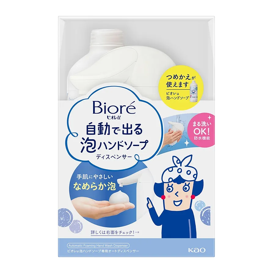 ビオレｕ 自動で出る泡ハンドソープディスペンサー 本体＋つめかえ用　ドナルド Amazon.co.jp: ビオレu 自動で出る泡ハンドソープ 本体+つめかえ