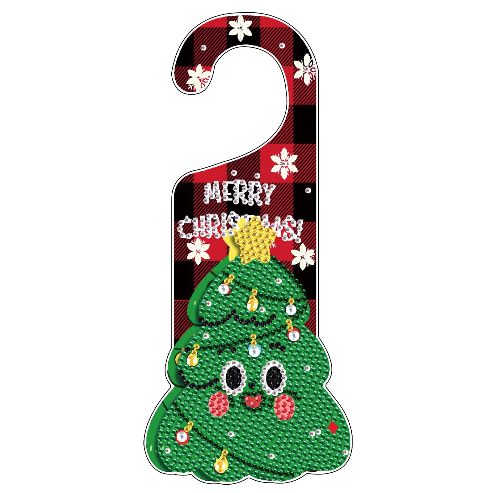 AiYuanzsh Christmas Diamond Painting Door Sign Kit – 5D Special Shaped Drill, No Assembly Needed, Ready to Hang Holiday Crystal Art Door Decoration for Home Wall Window Gift