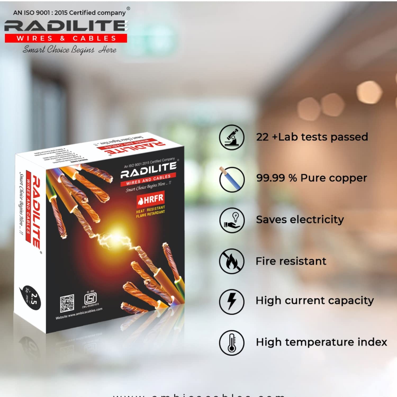 Copper Wire with Triple Layer PVC Coating, Single Core Flexible Electric Cable for Domestic & Industrial Connections (2.5 mm, 90m Long, Red),RLWC14 — Amazon image 5