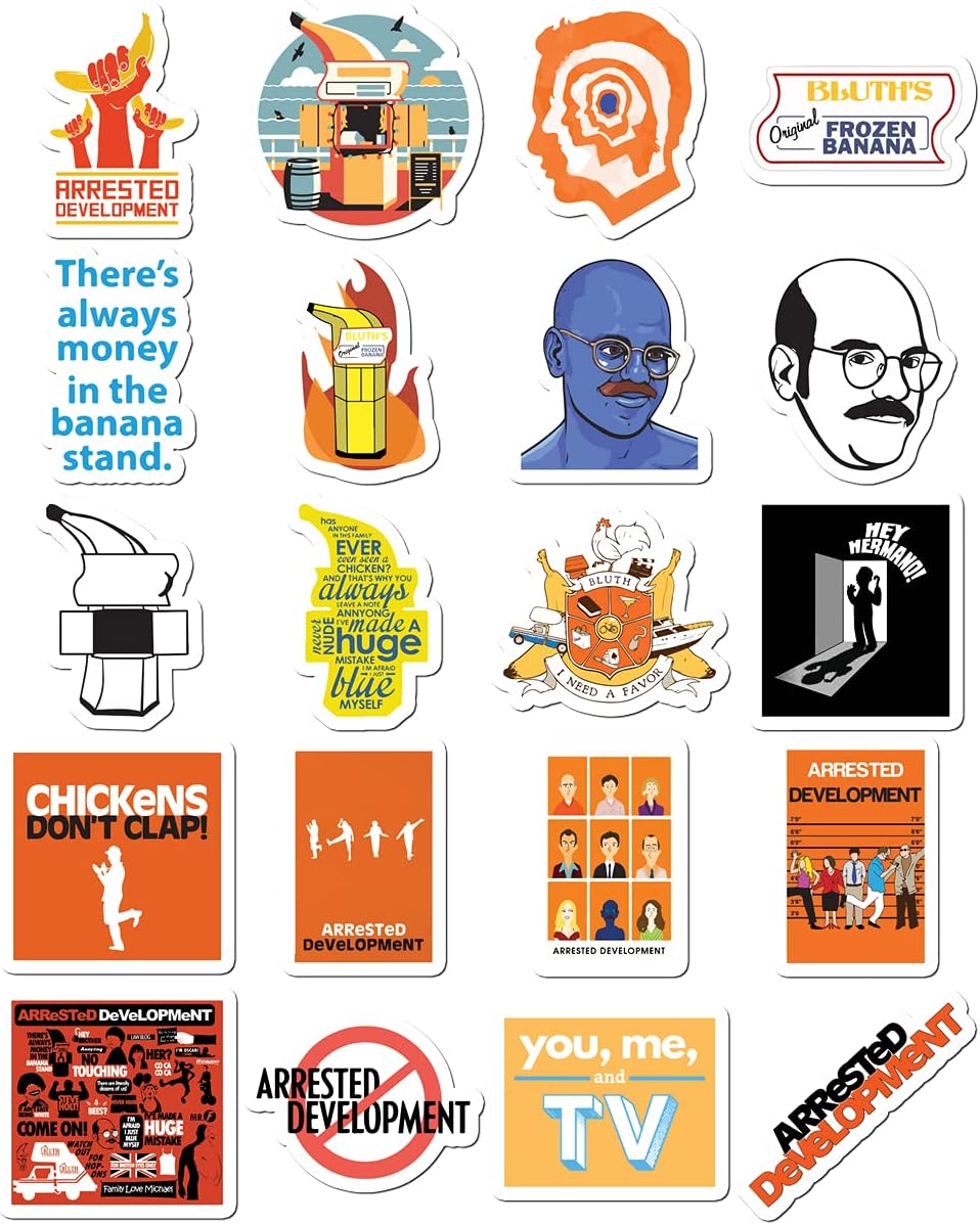 Amazon.com: Stickers 20 Pcs Per Pack Arrested Laptop Development ...