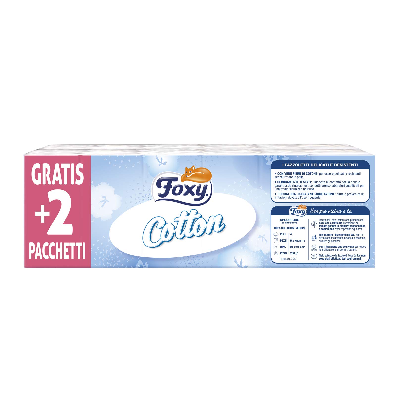 Foxy Pañuelos de Algodón, Pack de 12