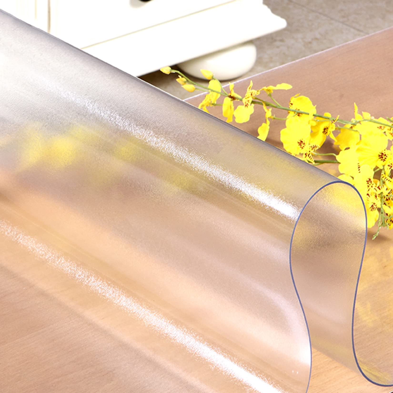 Tovaglietta impermeabile in PVC satinato, 2,0 mm, antigraffio, antiscivolo, per ristoranti e uffici, facile da pulire (80 x 240 cm)