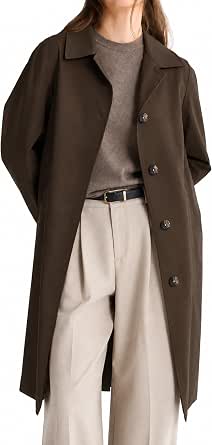 Orolay Women's Single Breasted Trench Coat Mid-Long Classic Lapel