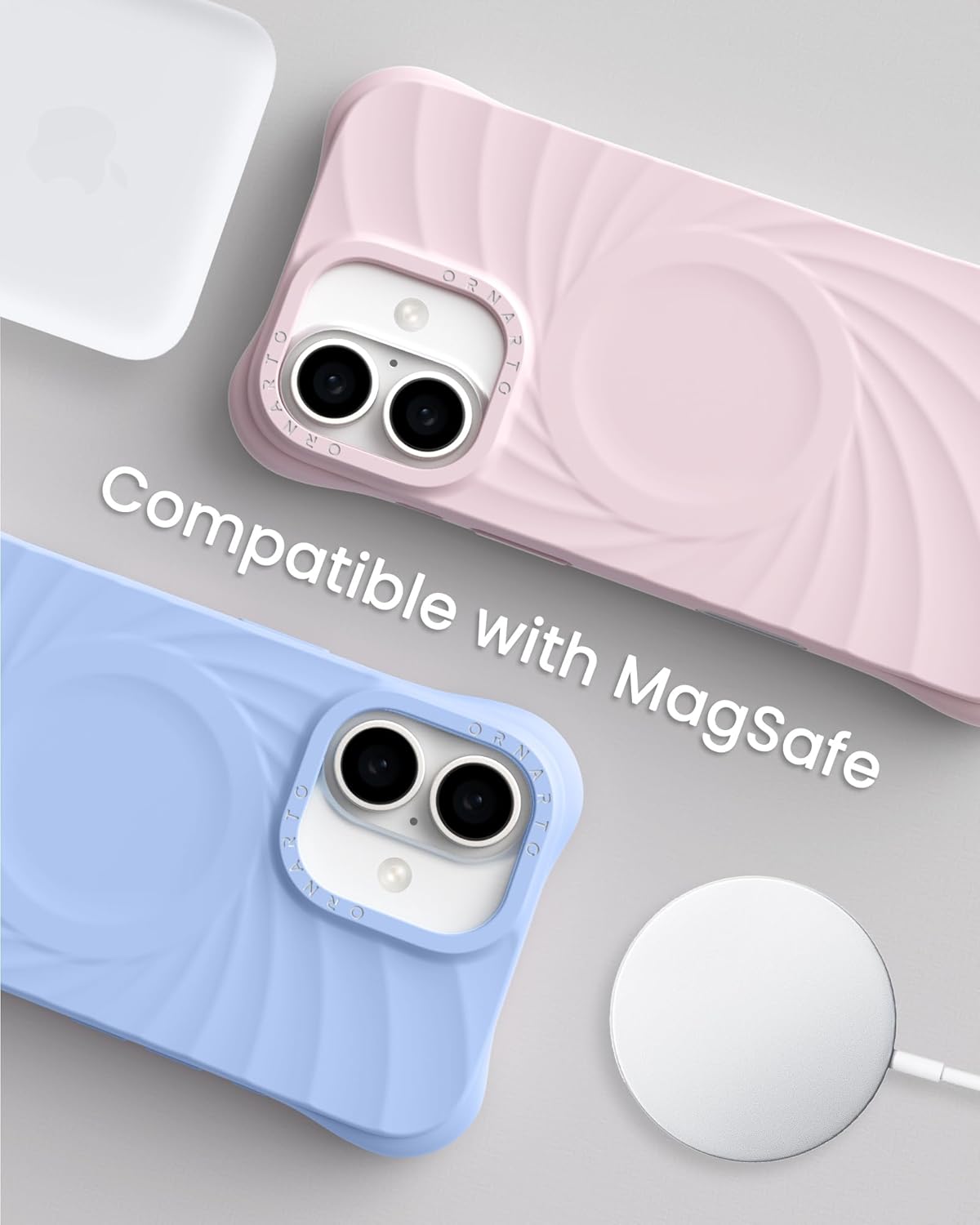 ORNARTO Vortuxe for iPhone 17 Case 6.3" | 2X MIL-STD Protection | Camera Control Button | Compatible with MagSafe | Sleek Aesthetic Liquid Silicone Phone Cover | Pink Quartz - Image 7