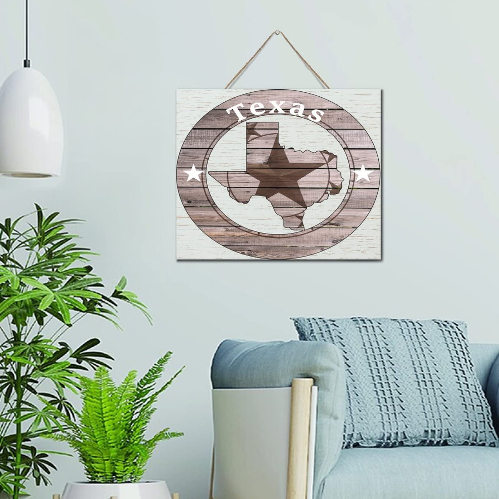 Plaque décorative bois rustique drapeau États-Unis rétro, décoration murale durable 25x30cm - 6