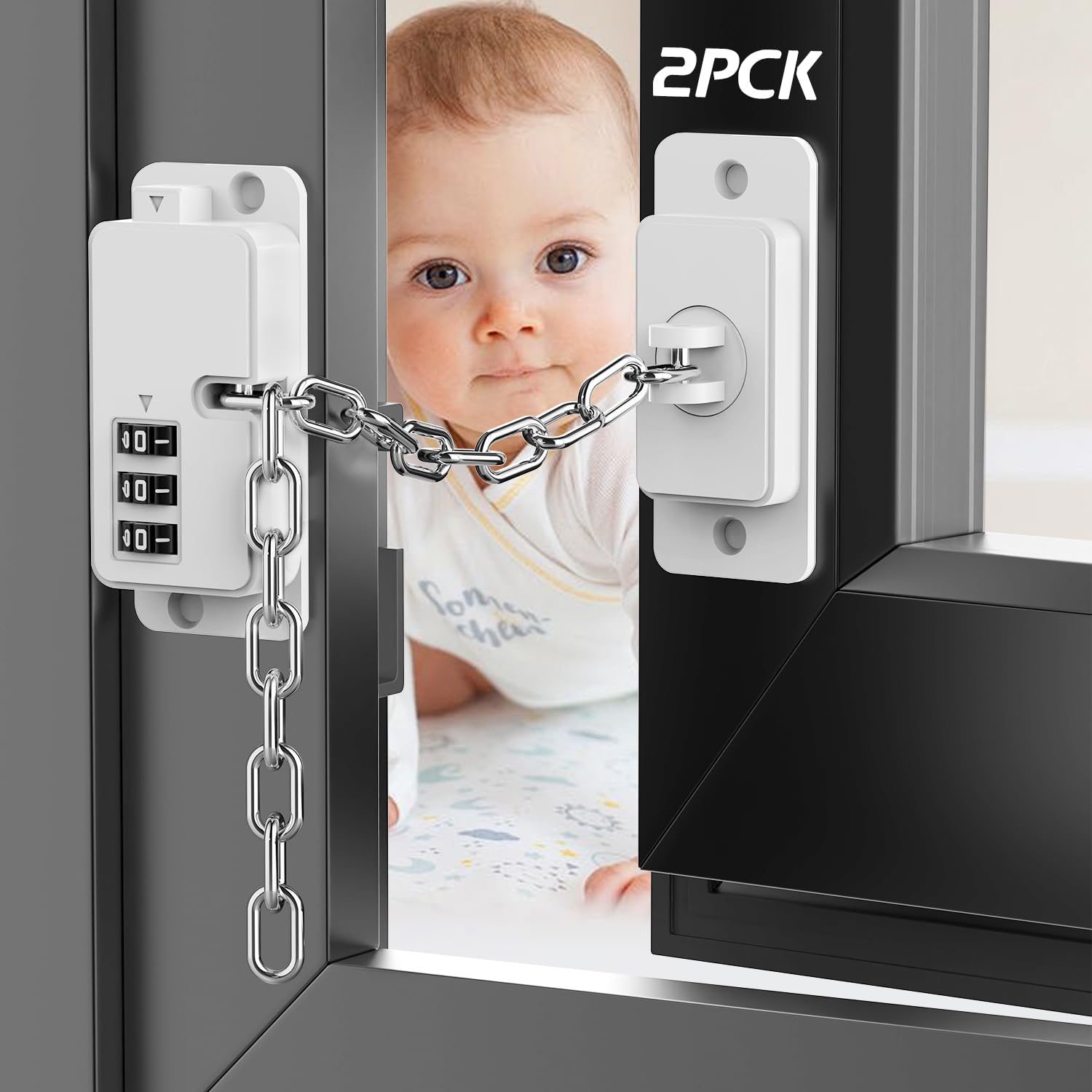 OWill 2PCS Window Locks, Window Restrictor Child Safety Locks for UPVC ...