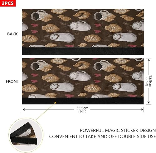 Miniatura 5 de Boccsty Fundas para manija de puerta de refrigerador, 2 unidades, decoración de otoño, Halloween, cocina, cocina, cocina, guantes, hornos, paño para