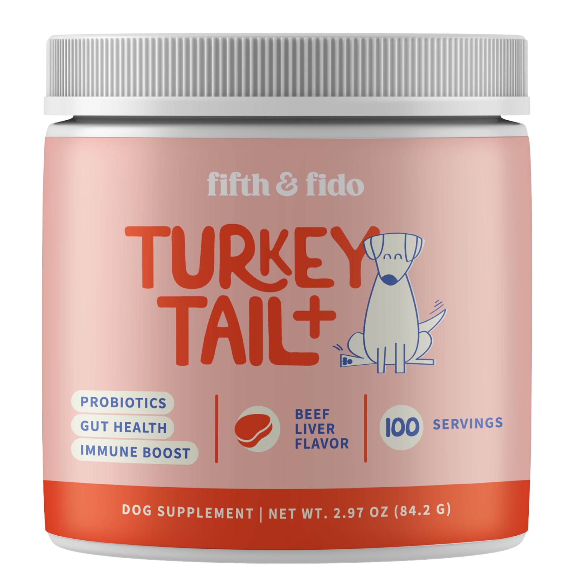 Fifth & Fido Turkey Tail Mushroom for Dogs 500mg + Probiotic Powder Bacon — Amazon image 12