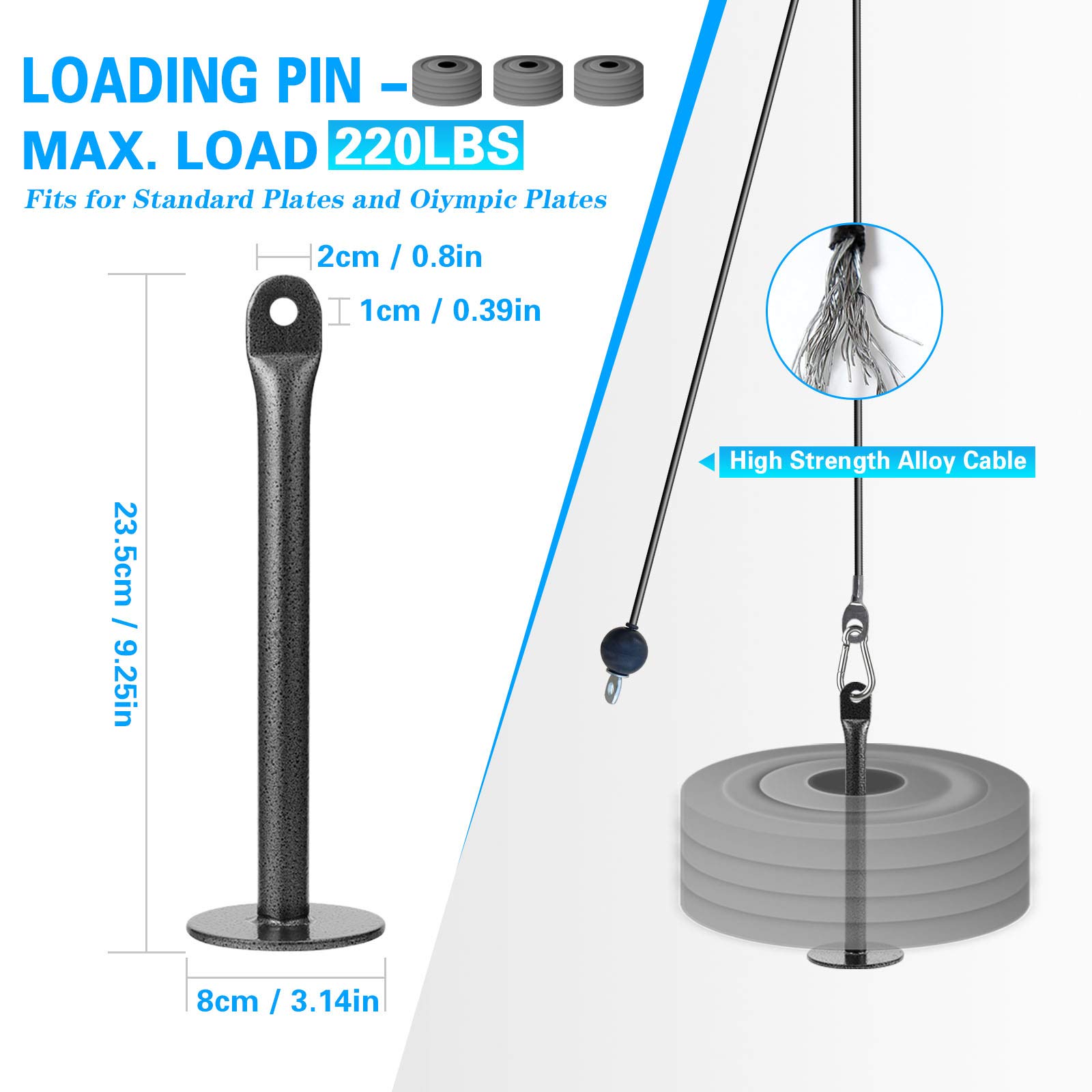 Generisch Fitness System do zawieszenia na ścianie, system kabli ciężarowych do siłowni, LAT Pull Down i Low Row Cable Machine, sprzęt do stacji kabli
