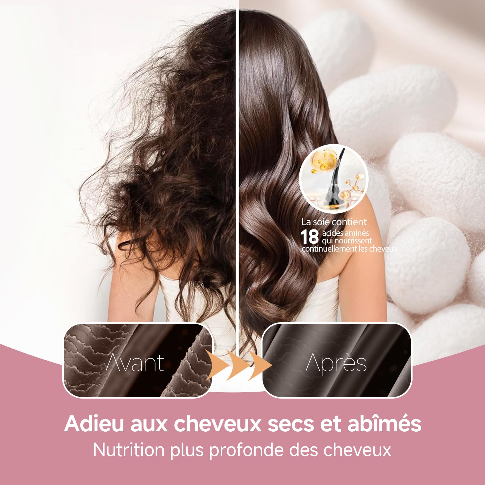 Umisleep Bonnet Soie Cheveux Nuit avec Doublure Soie de mûrier 22 Momme – Double Couche, Grande Taille pour Cheveux Longs ou bouclés, Bande Large réglable, Ultra-Doux, Noir+Violet
