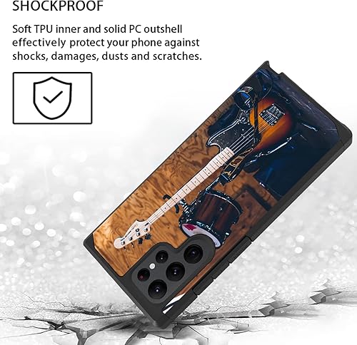 Miniatura 9 de FQTBCEARI Funda para Galaxy S22 Ultra, con citas de versículo bíblico cristiano Phil 4-13, diseño 2 en 1, híbrida de policarbonato duro y silicona