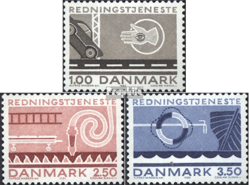 Prophila Collection Danimarca 785-787 (Completa Edizione) MNH ** MNH 1983 Rescue (Francobolli per i Collezionisti)