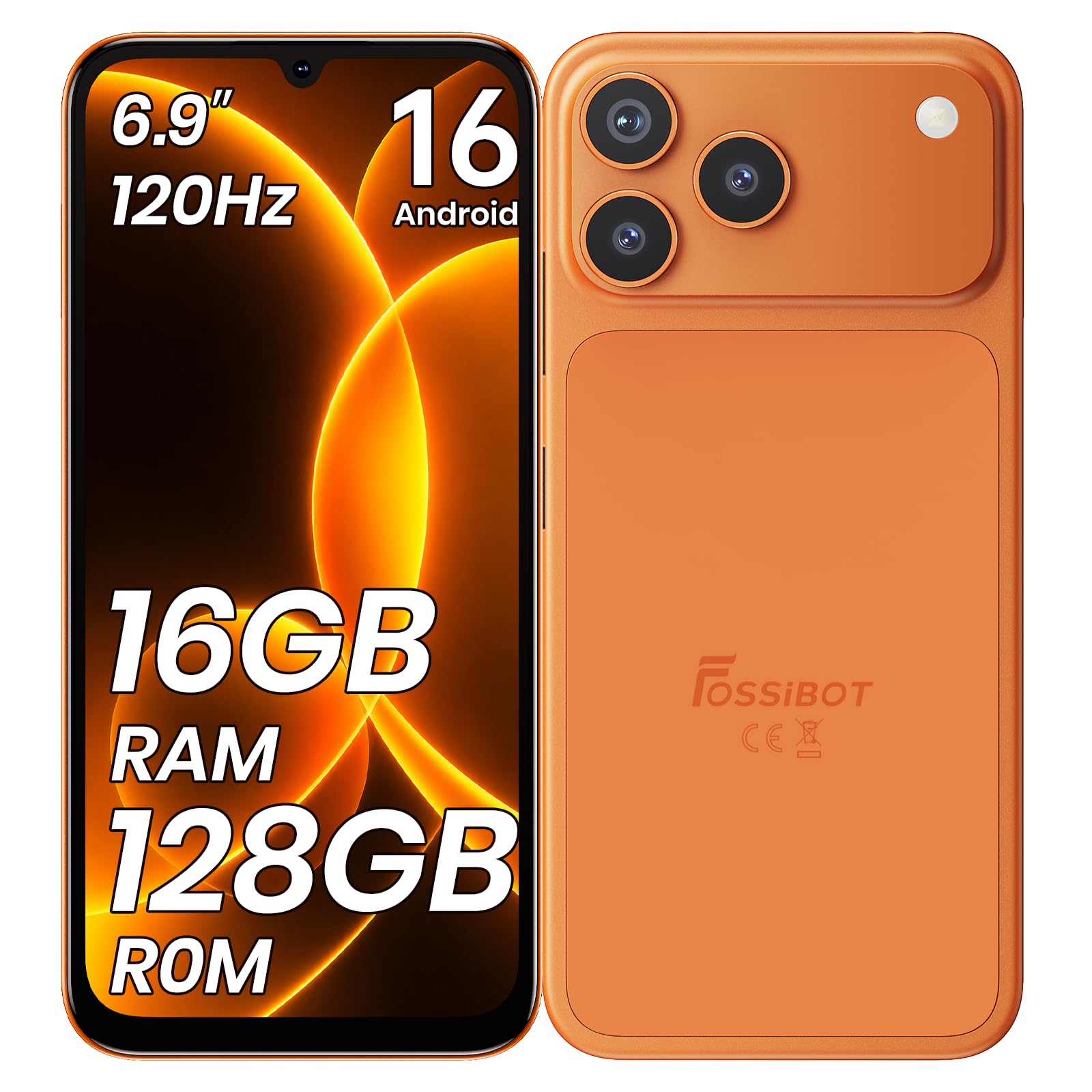 FOSSiBOT C17-6.9" FHD+120Hz Écran Android 16 Telephone Portable