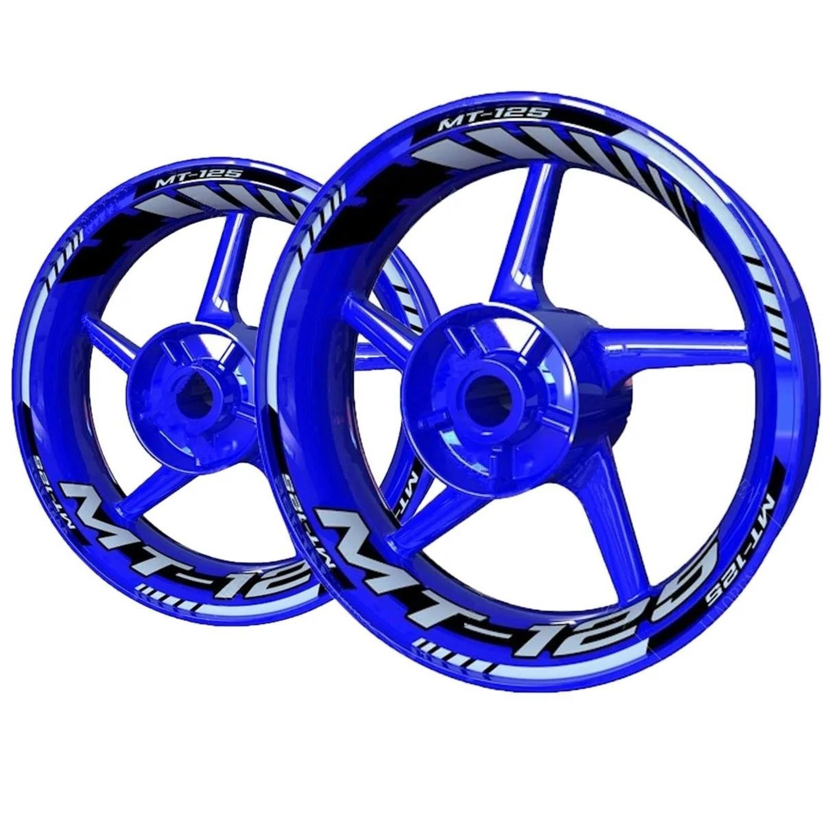 Felgen Aufkleber Motorrad-Felgenaufkleber Für Yamaha MT-125 MT125 MT 125 Reflektierende Felgenaufkleber Streifenband Nabenaufkleber Motorrad Dekor Felgenaufkleber(Farbe 1)