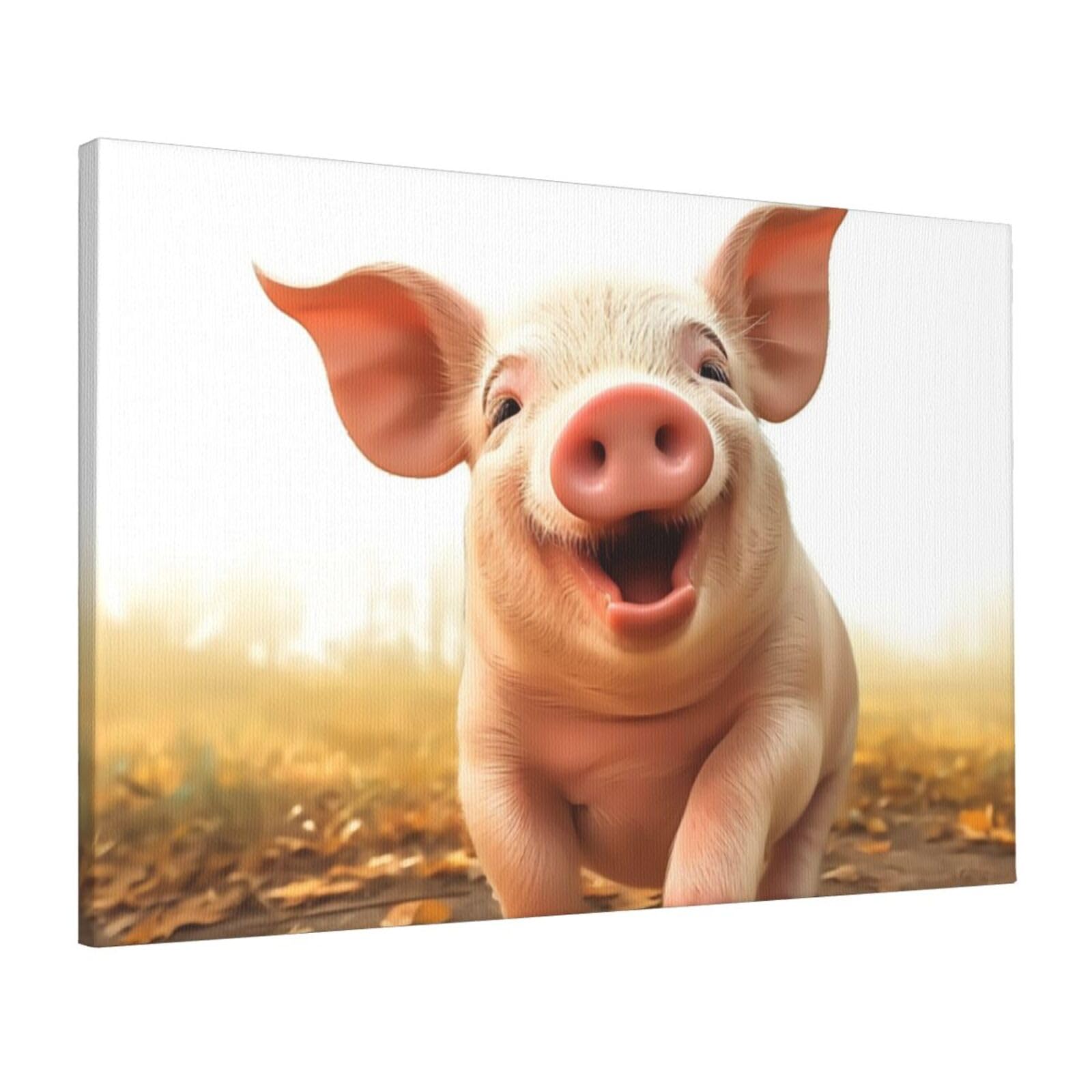 FodPand Canvas Wall Art for Living Room Wall Decor 16"x24" Modern Artwork Painting Pictures Hanging Canvas Prints Smiling Aesthetic Wall Art for Bedroom Bathroom Office Wallart Decor