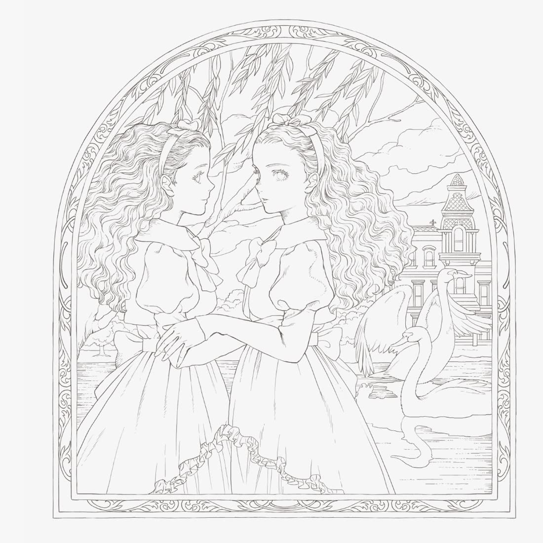 Victorian Fantasy Collection: Kuroimori Coloring Book