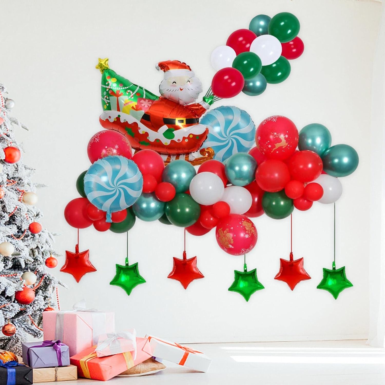 Amazon Co Jp クリスマス バルーン アルミ クリスマス風船 クリスマス 飾り付け バルーンセット クリスマス装飾 簡単取り付け 立体 クリスマス飾り パーティー デコレーション おしゃれ カラフル お祝い お誕生日 お部屋の飾り 店舗装飾 写真撮影 イベント インテリア