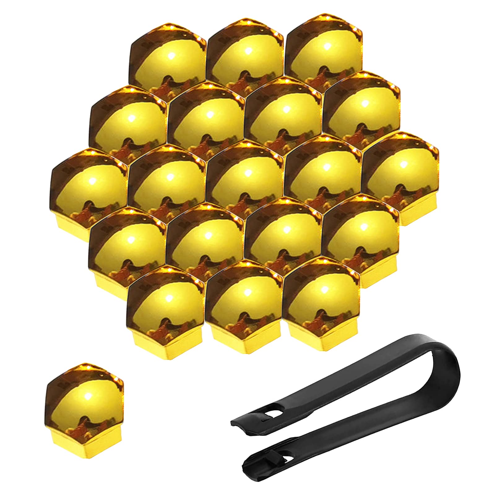 Radschraubenkappen 20 Stück 17mm Rot - Radmuttenab Produktbild-Vorschau 2