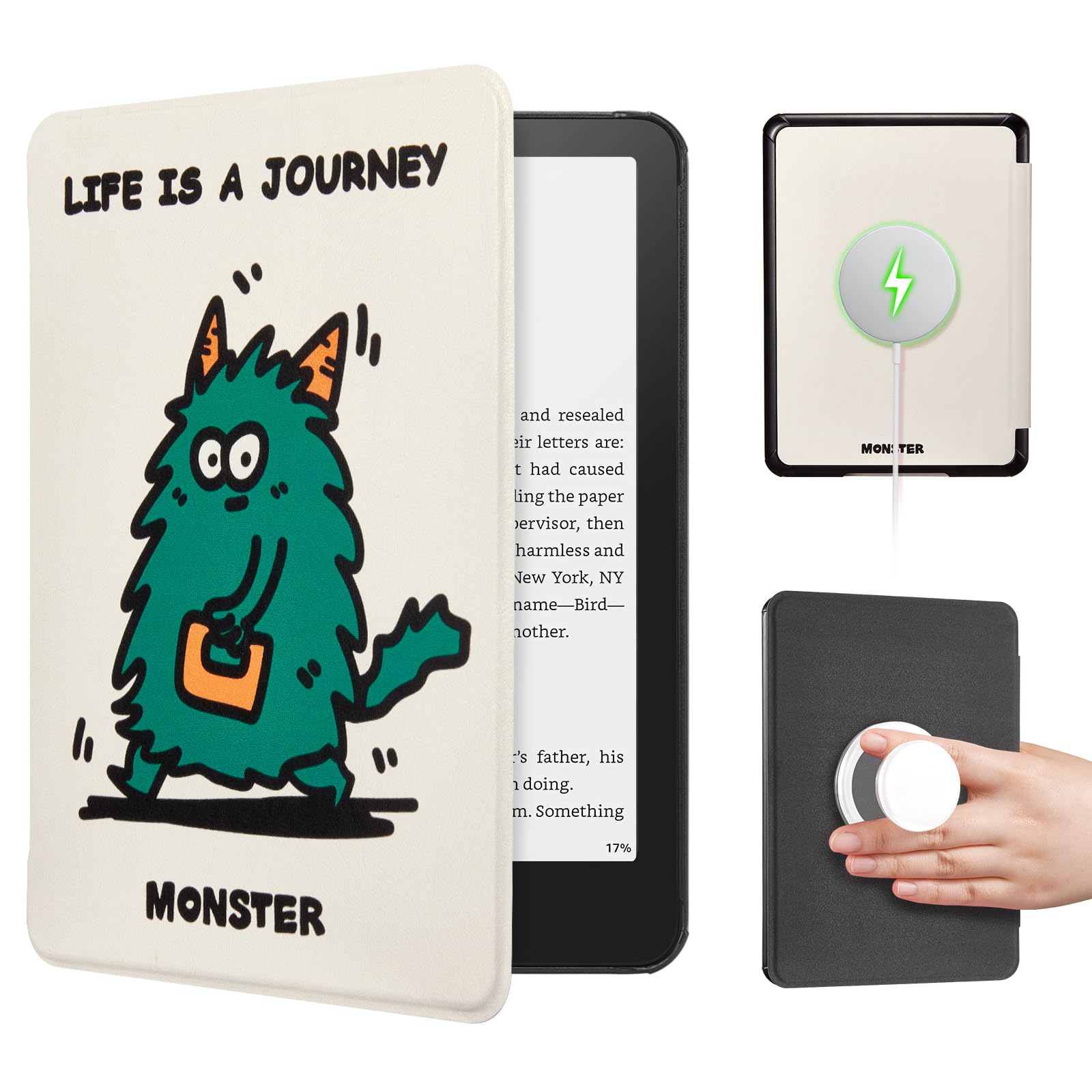 CoBak Case for 7" E-Readers - All New PU Leather Cover with Auto Sleep Wake Feature for E-Readers 2024 Released