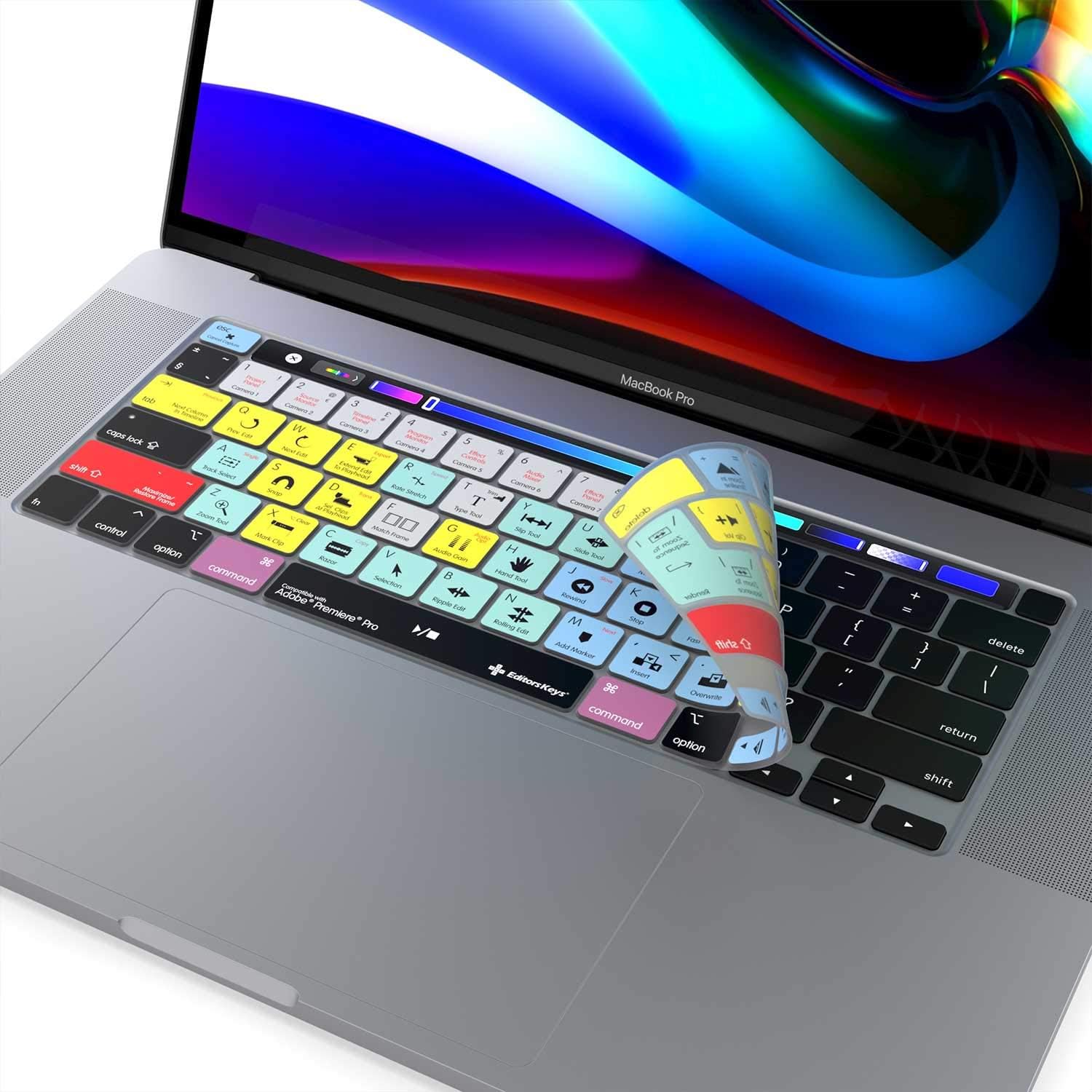 Adobe Premiere Keyboard Covers for MacBook Pro 13" & 16" MacBook Pro 2020+. (Will not fit Other MacBook Models)
