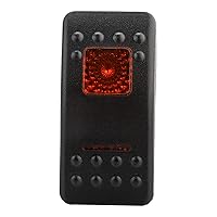 Vista 6 de Amarine Made Interruptor basculante impermeable de 12 V y 20 amperios de encendido y apagado de 2 posiciones para barco marino DPDT de 7 pines con 2