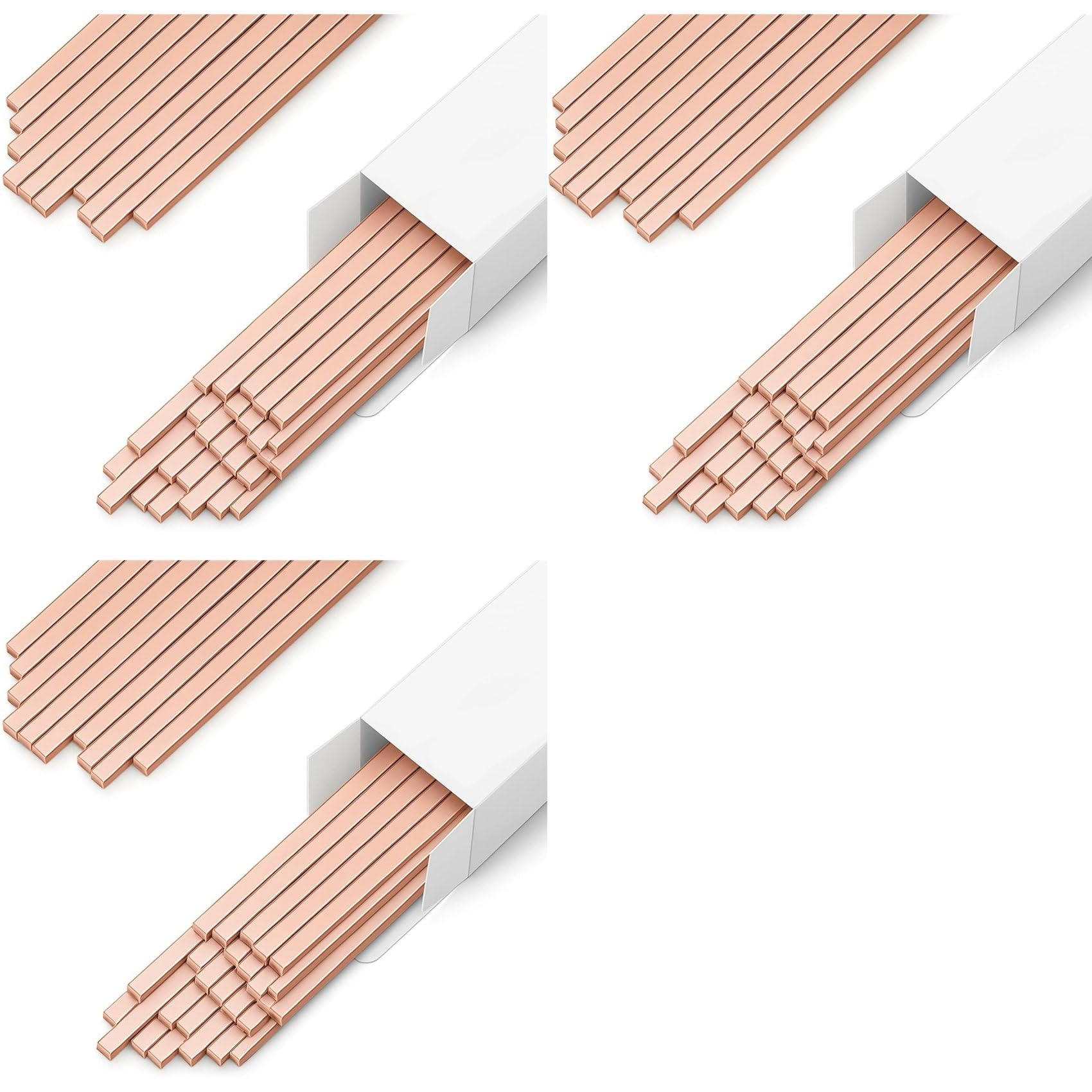 120 Varillas de Soldadura Fuerte con 15% de Plata - Varillas Planas de Cobre Fosférico para HVAC, Aire Acondicionado, Aleación de Soldadura Fuerte de 25 Cm