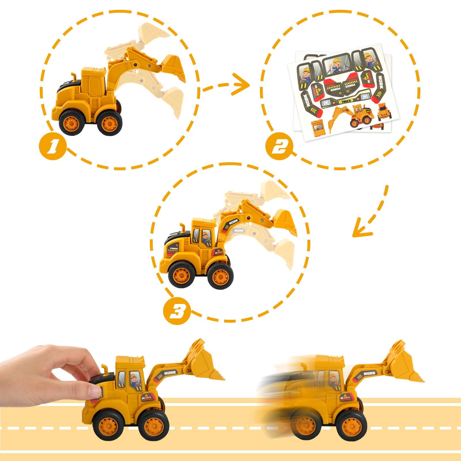 Magic Sand Sensory Toy Edificio Sensory Bin Trattori inclusi Camion Giocattolo Modelli Costruzione Lavoratori Cartelli Stradali DIY Art Kit per Bambini 3+
