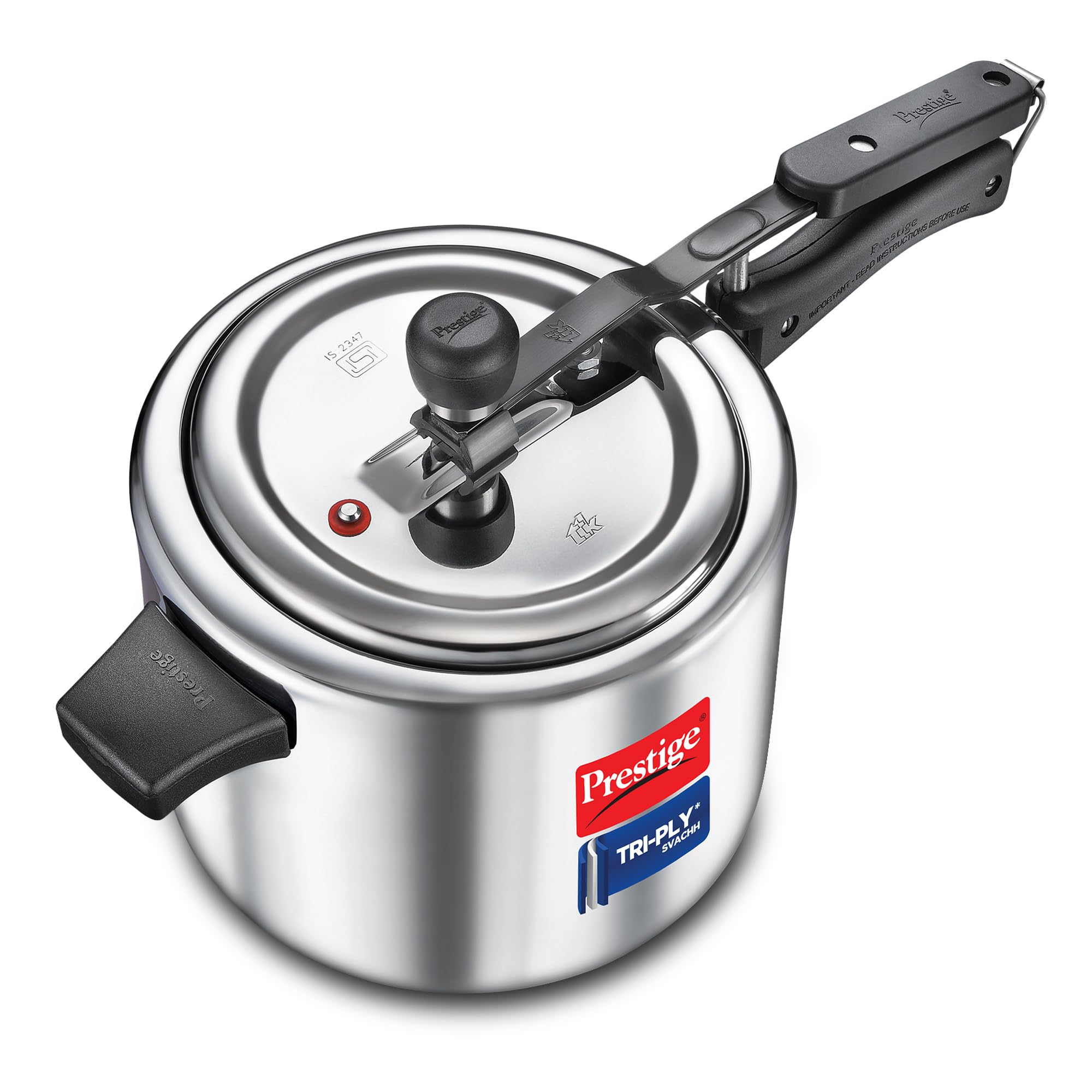 Prestige 5 L Tri-Ply Svachh Inner Lid Pressure Cooker| Gas and Induction Compatible| Spillage Control| Even Heat Distribution| Low Cooking Oil| Faster Cooking| 5 Years Warranty| Silver (B0CNGTTRSZ) Amazon Price History, Amazon Price Tracker