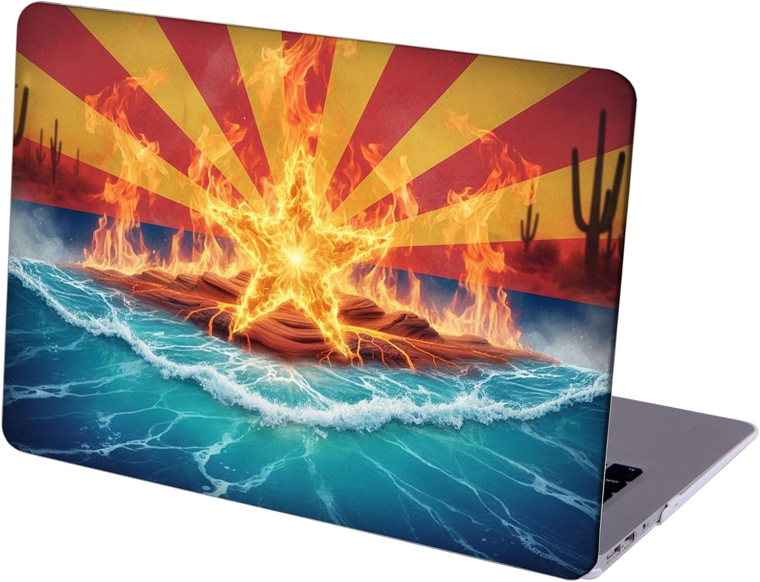 Compatible with MacBook Neo 13-inch, Hard Shell Case with Keyboard Cover and Screen Protector (A3404 A18 Pro chip, 2026 Release) - State Flag MC22362