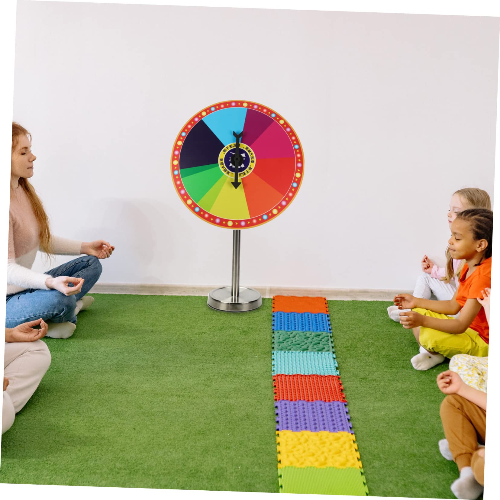 Hemobllo Roue Fortune Murale Grande Roue de Loterie pour Jeu de Société Intérieur