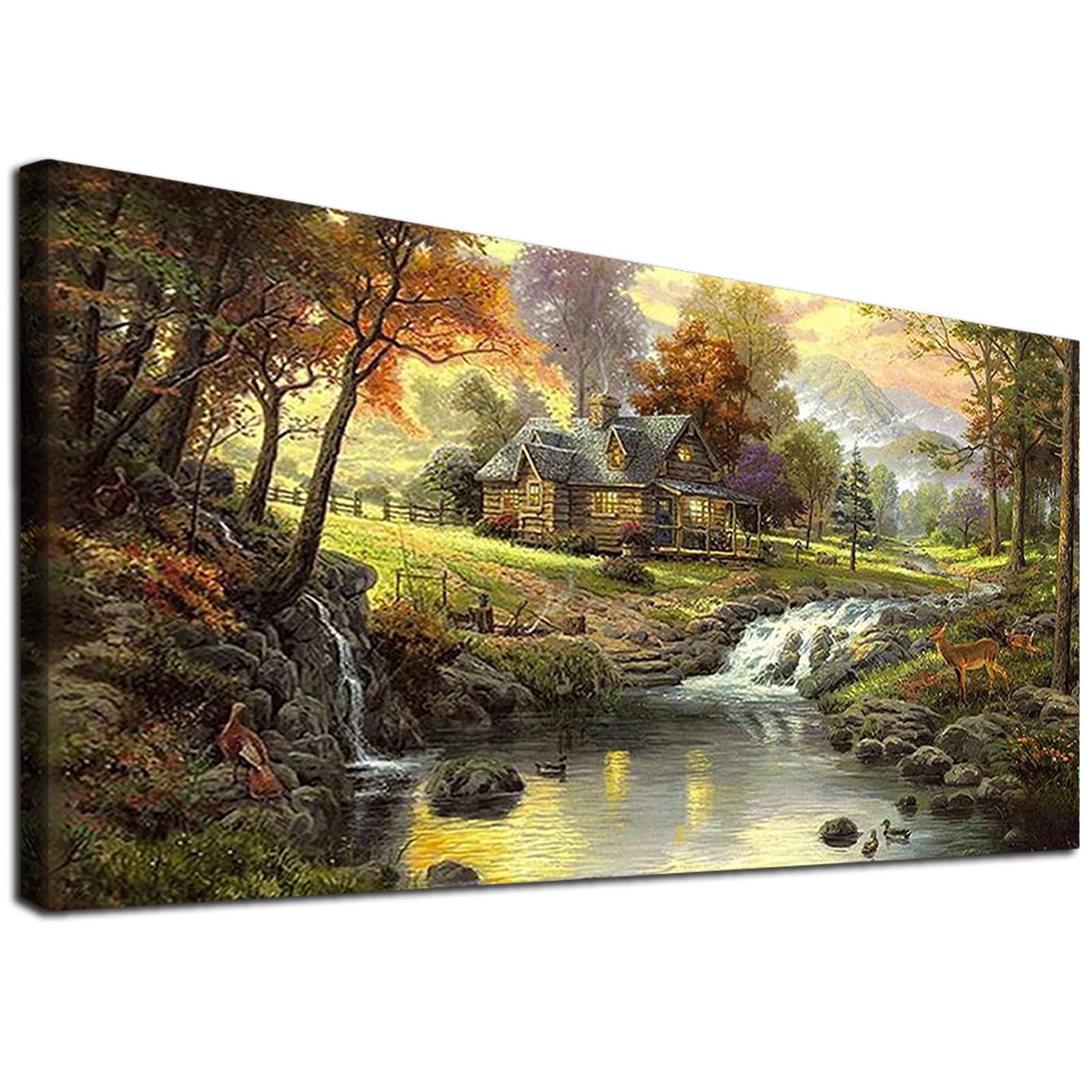 YALKIN 5D Diamond Painting Kit For Adults - Large Garden Scene Full Drill, 16x31 Inch (40x80cm)