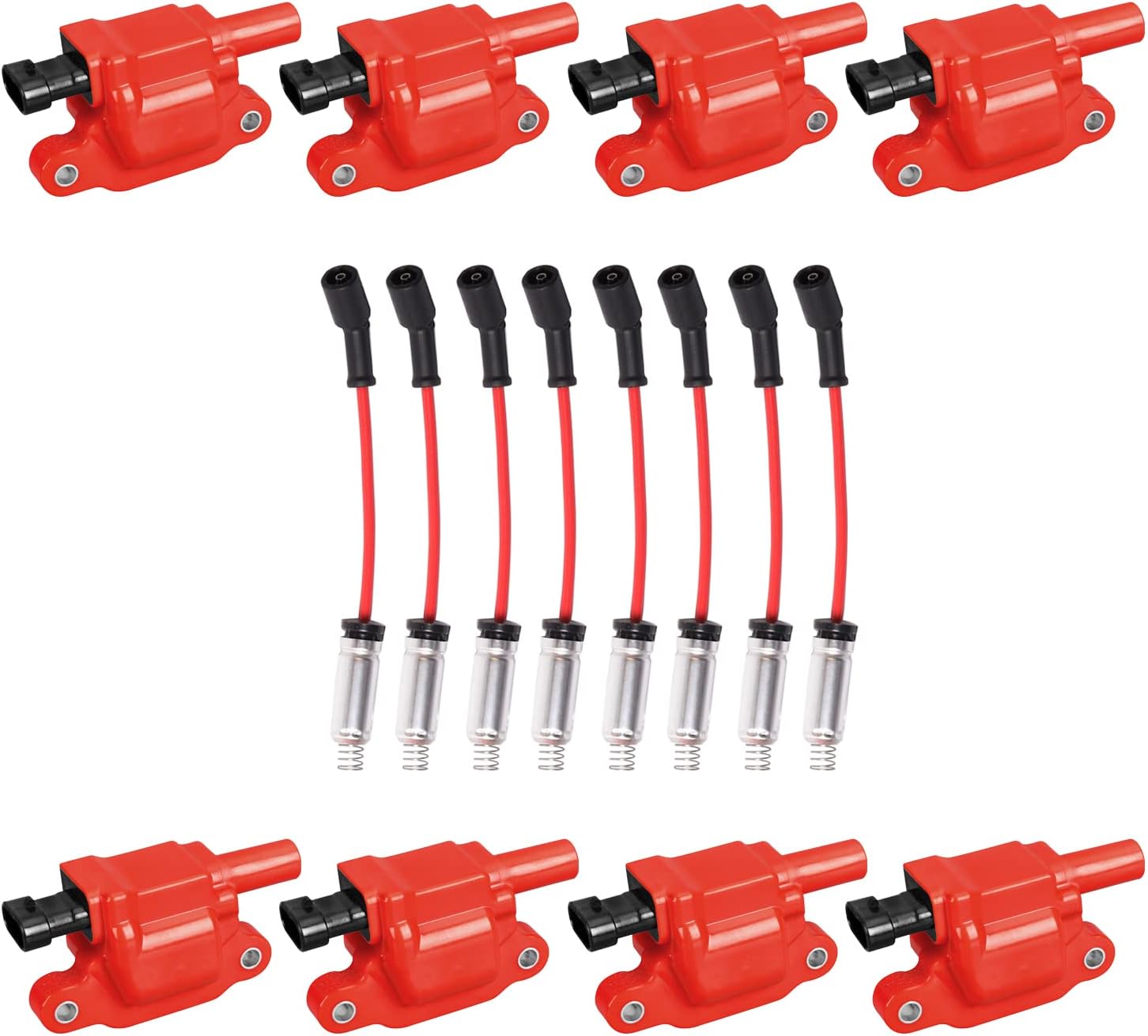 Ignition Coil Pack + Iridium Spark Plugs + Wire for Buick