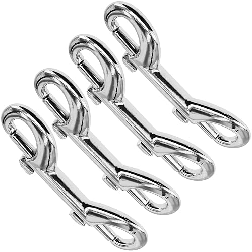 Miniatura 3 de Paquete de 4 ganchos a presión de aleación de zinc de doble extremo, cadena de gatillo de doble cara, clip de metal para cubo de agua, correa de