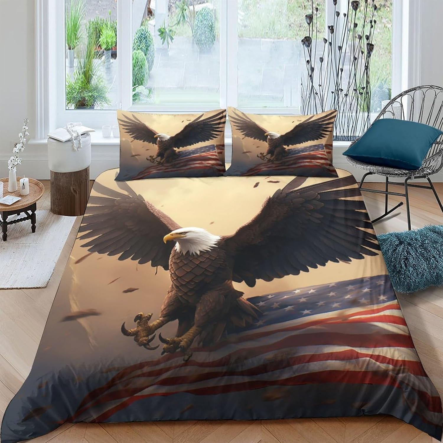 Housse de couette 3D aigle pour transformer la chambre ado en refuge sauvage