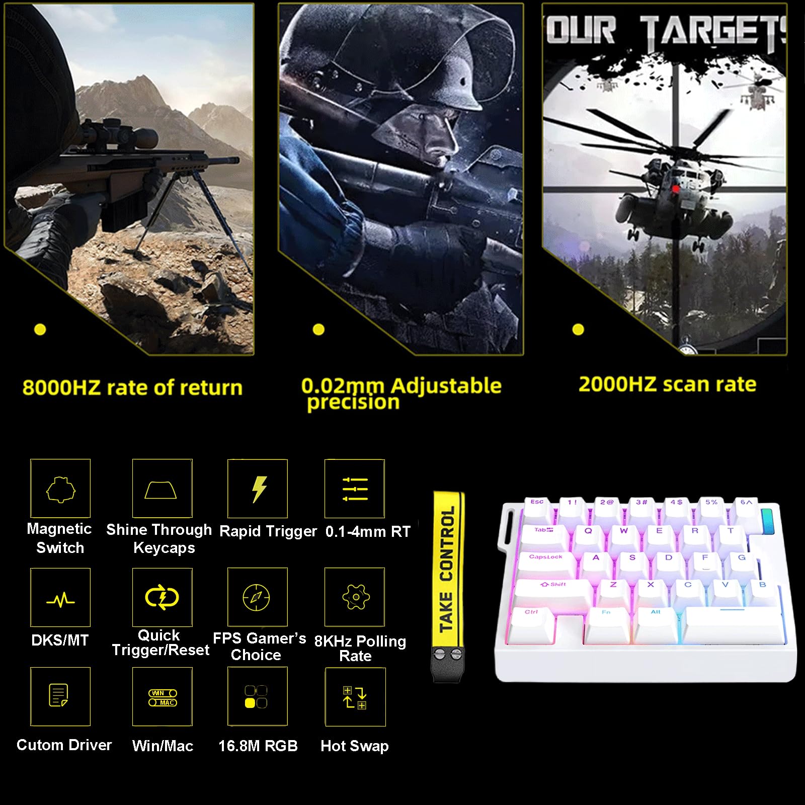 Amazon | HE30 ラピッドトリガー 磁気スイッチ ゲーム用キーボード