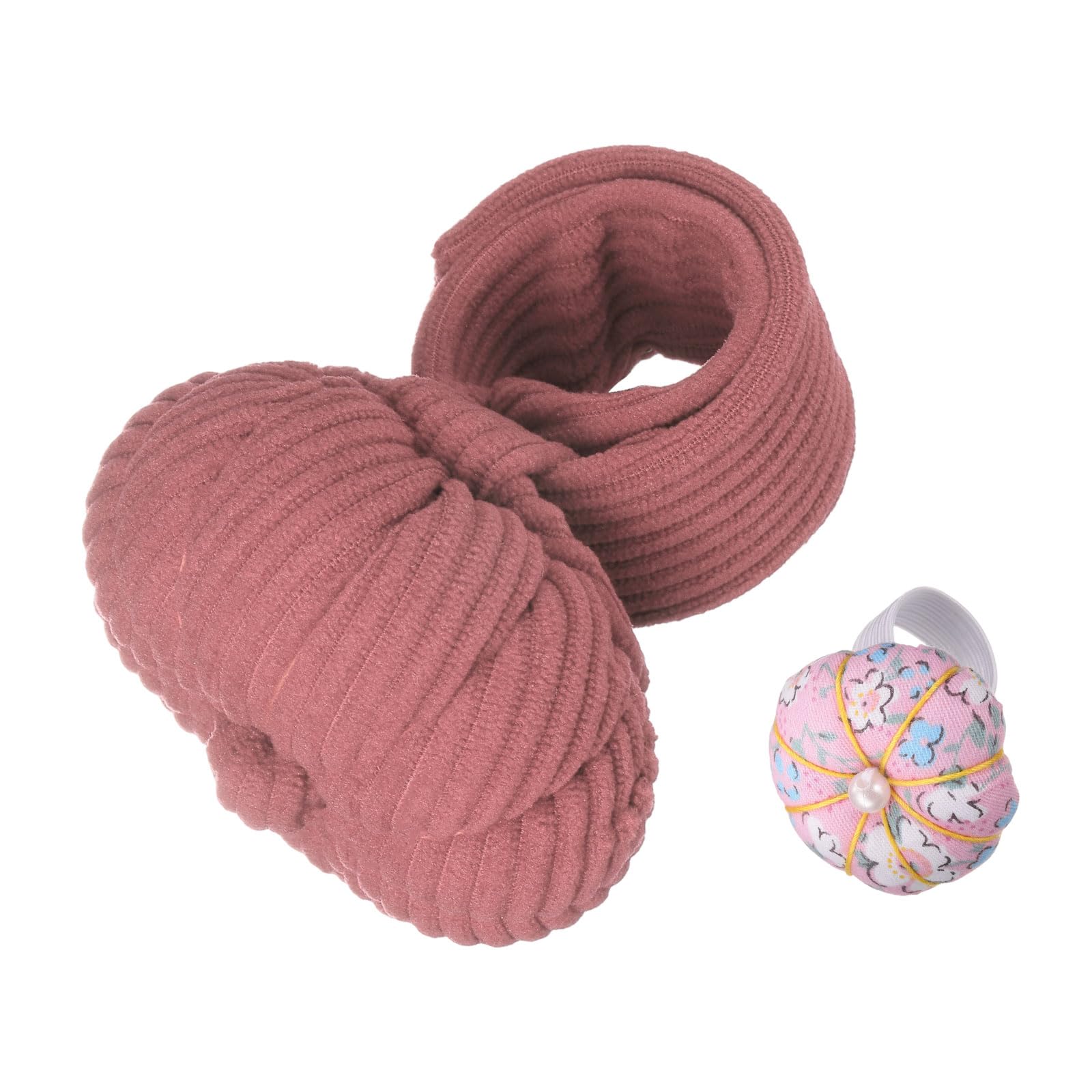 HARFINGTON Handgelenknadelkissen, Nähnadel, Nadelkissen, verstellbarer Riemen mit elastischem Band, Fingerring, Nadelkissen, passend für alle Handgelenkgrößen zum Nähen, Quilten, Handarbeiten, Basteln
