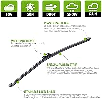 Vista 30 de PARRATI® 12 Inch Rear Wiper Blade Replacement for 2001-2012 2019-2023 Toyota RAV4 2001-2019 Highlander/2011-2024 Dodge Durango 2009-2022