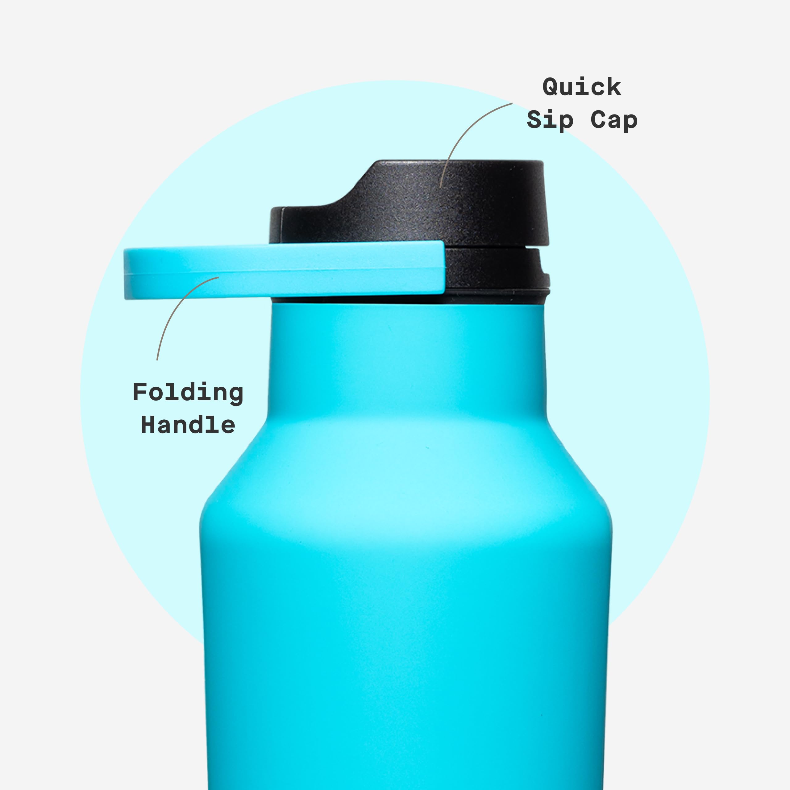 Corkcicle Sport Canteen 20 oz Triple Insulated Bottle, Capri Blue
